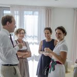 Michiel Hemminga, Mag. Ingrid Hochmayer, Elisabeth Merhazion, Judith Winter in der Kaffepause
